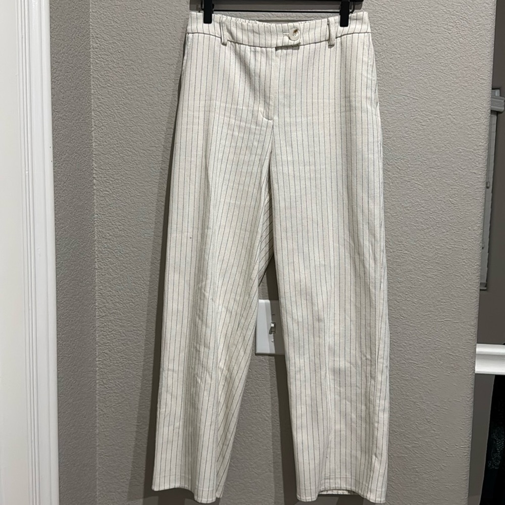 Jason Wu Pinstripe Wide Leg Trouser Pants
